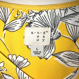 Yellow flowered dress